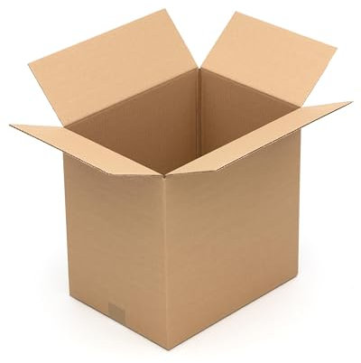 KK Verpackungen Versandkartons 400 x 300 x 400 mm Braun 1-wellig (Innenmaß 392 x 290 x 385 mm) | 40 Stück, Faltkartons Kartons geeignet für Versand als DHL Paket DPD Hermes GLS Paketklasse M (KK63)