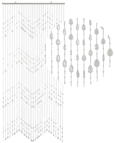HAB & GUT -DV02732- Door Curtain TEARDROPS, Clear XL 100 x 250 cm / 39 x 98 in