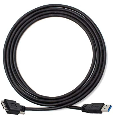 Cablecc USB 3.0 A Type Cable Male to Micro USB 3.0 B Male with Mount Panel Screws for Hard Disk Mobile Phone 3M