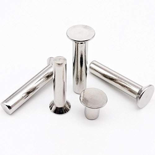 10/50pcs M1 M1.2 M2 M2.5 M3 M4 M5 M6 304 Stainless Steel Flat Countersunk Head Solid Rivet Self Plugging GB869 Diameter 1-6mm,12mm,M1.2 50pcs