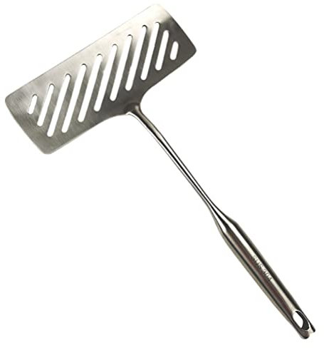 1 Pc Spatola Per Pesce in Acciaio Inox Sollevatore Di Pesci Spatola Per Friggere a Fessure Larghe Spatole Per Grigliate Acciaio Inossidabile Per Pizza Anti-aderente