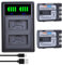 PowerTrust 1400mAh NB-2L NB-2LH Akku + NB 2L Ladegerät mit USB und Typ-C Anschluss für Canon EOS 350D, EOS 400D G7 G9 S30 S40 ZR950 ZR960 HG10 HV4