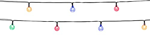 LUMI JARDIN Solar-Lichterkette, 20 glitzernde Kugeln, LED, mehrfarbig, 5,8 m