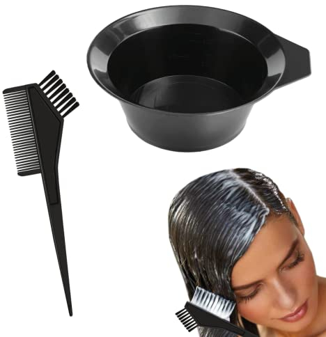 Haarfärbe-Set für Salons und Heimwerker, mit Pinsel und Schüssel, DIY, Haarfarbe-Set, Färbung