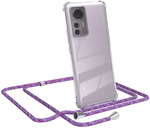 EAZY CASE Handykette kompatibel mit Xiaomi 12 Pro Handyhülle mit Umhängeband, Handykordel mit Schutzhülle, Silikonhülle, Hülle mit Band, Stylische Kette mit Hülle für Smartphone, Unicorn