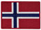 Norway Flag Embroidered Emblem Norwegian Fastener Hook and Loop National Patch