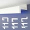 HEXIMO LED-Schattenfugenprofil Stuckleisten, indirekte Beleuchtung XPS-Styropor-Trockenbau-Deckenstuck Stuckleisten für Decken (30,6 Meter HLED 7)