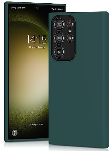 YATWIN für Samsung Galaxy S23 Ultra Hülle, Premium Silikon Handyhülle mit Kameraschutz, Seidig-Weicher Berühren Ultra Dünne Stoßfeste Kratzfeste Schutzhülle, Grün