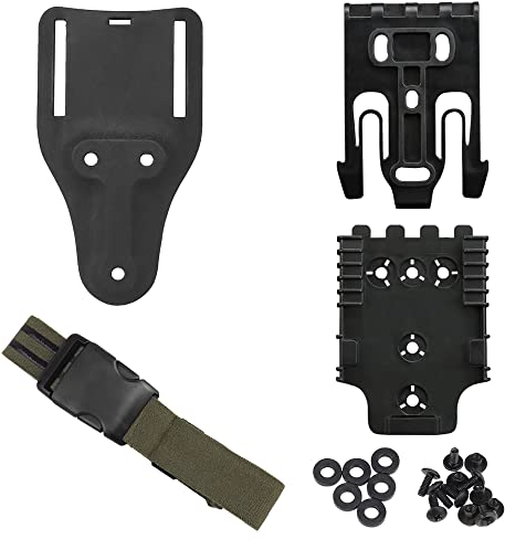 Schnellverschluss-System-Kit, mit Holster-Oberschenkelriemen, Mid-Ride-Beinschlaufen-Plattform(17cm) QLS 22 19 Adapter-Basis