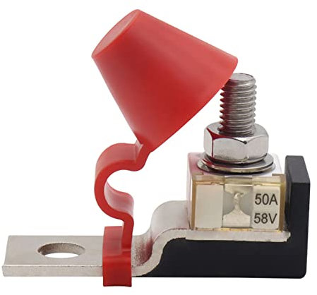 Autobatterie Sicherungshalter Terminal Sicherungsblock Kit mit Schutzkappe 60A Sicherungshalter Batterie-Sicherungsklemmen Wasserdichter Stud Single Terminal Sicherungsblock Anschluss Sicherungsblock