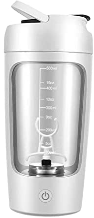Colcolo Shaker Protéine Électrique 650ml Bouteilles Mélangeur Puissant Rechargeable Shaker Tasses Mélangeur Tasse pour Lait Milkshakes Voyage En Plein Air, Blanche