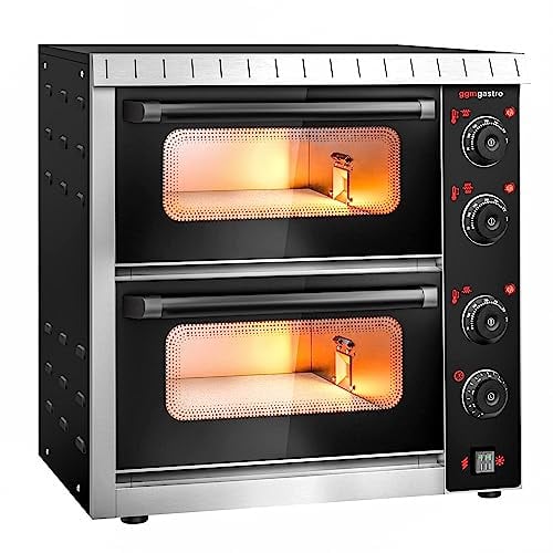 GGM Gastro | PDKG20S | Elektro Mini Pizzaofen - 4+4x 20cm - Manuell