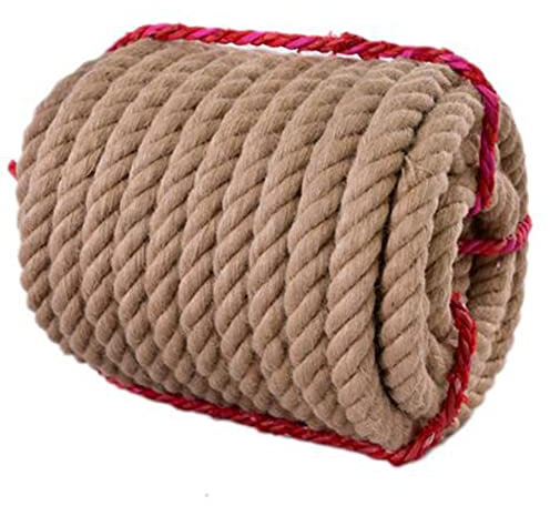 LQSSA Ropes de Chanvre de 20/26 Mm, Corde de Jute Naturelle, 4 Brins Superng Garden Decoration Diy Cat Scratcher Corde Ficelle 20 / 30M/20Mm 30M