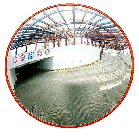 Miroir convexe 60cm, miroir de rue avec 130° grand angle, réglable miroir routier, miroir sortie garage pour allée, parc - miroir de circulation pour l'intérieur et l'extérieur