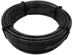 Tuyau pneumatique en polyuréthane de 6 mm, 50 m, PUN 6 x 4 mm, noir