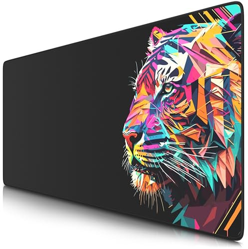 TITANWOLF - Tapis de Souris Gaming XXL 900x400mm, Mouse pad mat, sous-main Bureau Gamer Extra Large en Tissu, Base antidérapante, Haute précision et vitesse, pour souris claviers Roccat Razer Logitech