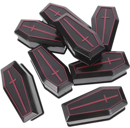 GREENADSCAPE 8 Stück Boxen Halloween Sarg Modell Sarg Ornamente Partygeschenke Halloween Sarg Party Dekore Halloween Sarg Schmuck Kleine Sarg Verzierungen Halloween Ornamente