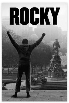 bacrhjlb Sylvester Stallone Rocky Filmposter auf Leinwand, Wandkunst, Dekordruck, Bild Gemälde für Wohnzimmer, Schlafzimmer, Dekoration, 30 x 45 cm