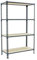 PROREGAL Schwerlastregal MID MULI | HxBxT 150x120x40cm | 4 Fachböden | Fachlast 200kg | Grau | Lagerregal Kellerregal Werkstattregal