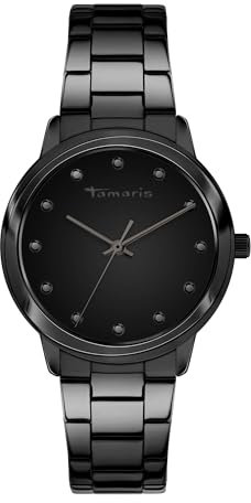 Tamaris Damen Analog Quarz Uhr mit Edelstahl Armband TT-0156-MQ