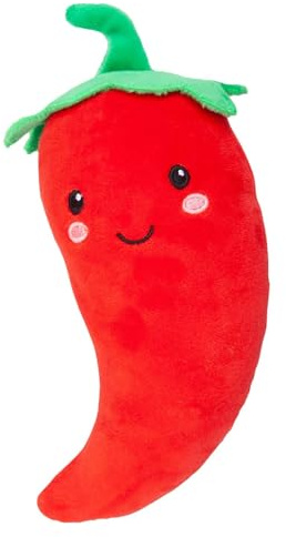VFM - Chilli Soft Toy Food Themed Cute Plush Cuddly Soft Fluffy Stuffed Toy Plush Toy Cute Stuffed Plushie, Gifts for Birthday, Valentine's Day Christmas - 16cm Multi-Coloured