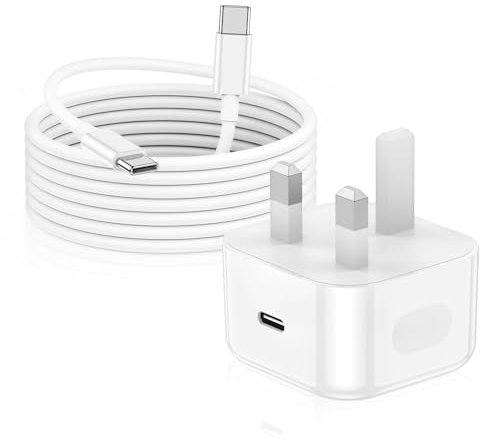 iPhone 15 16 Charger Cable and Plug, 20W Apple USB C Charger Plug Type C 2M Lead Fast Charging for iPhone 16 Pro/16 Pro Max/15 Pro/15 Plus/iPad Pro Air