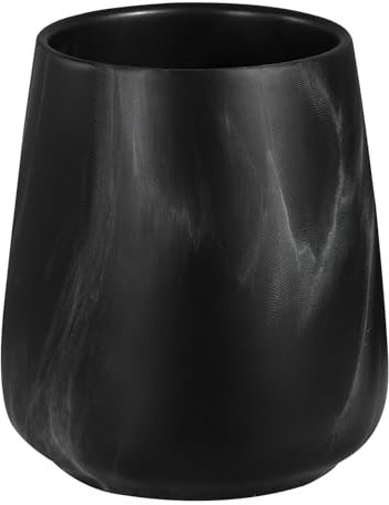 Porte-Brosse à Dents marbré Noir pour Salle de Bain – Porte-Brosse à Dents en céramique, gobelet à Brosse à Dents, Organisateur de Dentifrice pour comptoir de Salle de Bain, Porte-pinceaux de