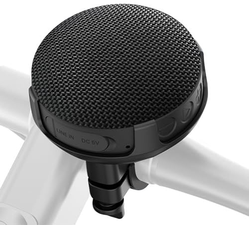 Petyoung Bluetooth Bicycle Speakers with TF Card Mode, Waterproof Wireless Portable Traveling Bike Speaker with Mount Bracket, Built in Mic for Outdoor, Travel, Bike