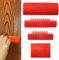 Strumento per venature del legno, rullo strutturale, rullo per carta da parati, 4 attrezzi da pittura in gomma per decorazione da parete, per decorazioni da parete fai da te, rosso
