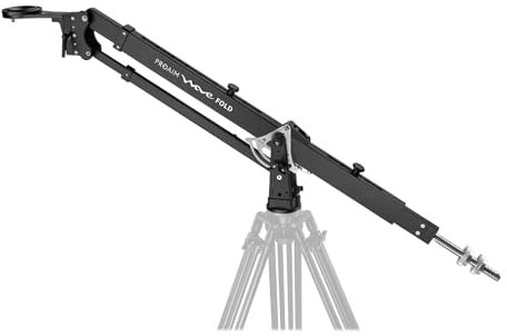 PROAIM 7.2ft Wave Fold Video Camera Jib Crane. 15kg/33lb Payload. 100mm Camera & Tripod Mounting. Quick Dovetail Mechanism. Telescopic Front & Rear Pivot Adjustments (JB-WVFD-01)