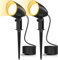 LINKE Focos Proyector LED Jardín 20W 85~265V/CA Potente 2000LM Blanca Cálida 2700K Impermeable IP66 Foco con Pincho Luz de Paisaje para Jardin Planta Césped Terraza Camino