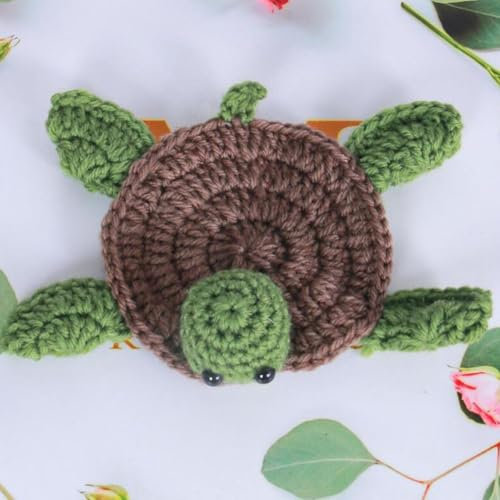 Whychstore Portavasos de tortuga, divertido posavasos de tortuga de ojos abiertos, tortuga impresa en 3D, broma para amantes de las tortugas o tortugas (verde)