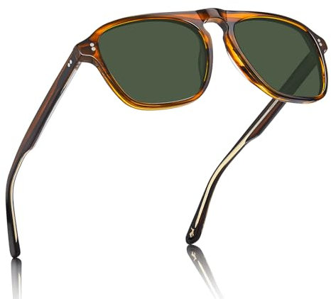 CARFIA Acetate Polarized Mens Sunglasses - Pilot Design, UV Protection CA5355