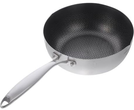 GLEAVI Wok In Acciaio Inox Pentole Per Cucinare Pentole Antiaderenti Pentole A Induzione Pentole A Nido D'Ape Pentole Per Zucchero Pentole In Metallo Acciaio Inox 304