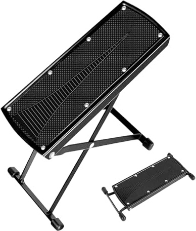 Support de pédicure – Tabouret de pédicure pliable réglable | Repose-pieds antidérapant en métal, support de pieds de douche pliable durable avec 6 hauteurs, outil de pédicure noir avec charge de 100