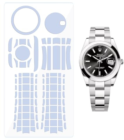 BagArmor Schutzfolie für Rolex Datejust 41 mm, Ref. 126300 126301, transparente Haut, volle Uhr, Displayschutzfolie, Aufkleber (Ganzkörperfolie, 2 Stück)
