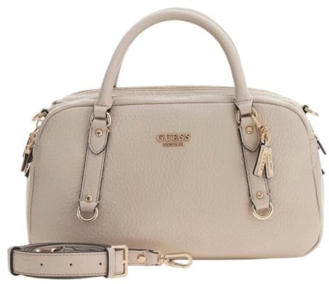 GUESS Handtasche Umhängetasche Marsha Box Satchel Light Taupe
