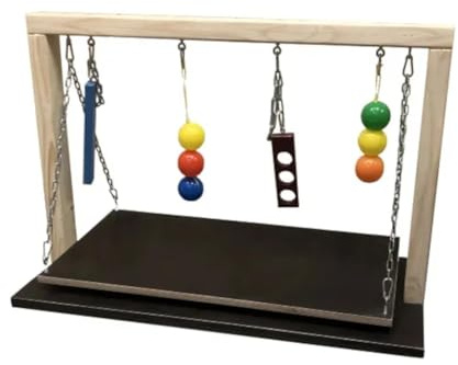 Spielwürfel Spielblock mit Wackelbrett wasserfest für Hunde & Welpen, ca. 80x60x40cm (BxHxT), bis 30kg Belastung, Welpenspielzeug von Holzdesign Emsland-OHNE Spielzeug