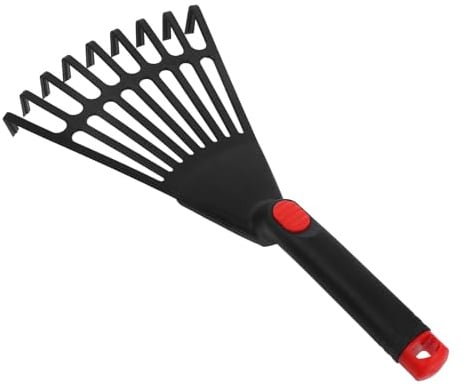 HEMOTON Herramienta Fuerte y Segura para Jardinería de Plástico Rastrillo Pequeño para Quitar Hojas y Limpiar Jardines , Resistente y Práctico para Uso en Exteriores