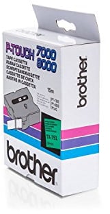 Brother TX751 Schriftbandkassette grün auf schwarz 24mm x 15m laminiert für P-touch series