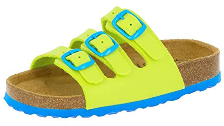 Lico Mädchen Bioline Kids Pantoletten, Lemon/ Blau, 41 EU