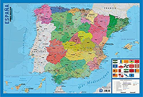 Erik® Schreibtischunterlage/Schreibtischmatte Karte von Spanien