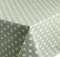Wachstuch Tischdecke Abwaschbar Eckig 140 x 180 cm Punkte (Salbeigrün)