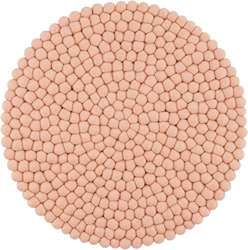 myfelt Filzkugel Sitzauflage Stuhlauflage - Merle - rund, Ø 36 cm, Rosa