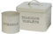 2PC Antique Cream Washing Tablet & Utensil Storage Set - Classic Retro Vintage Inspired Metal Storage Set.