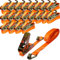 NTG Spanngurte mit Ratsche | 2, 4, 6, 8, 10 oder 20 Stück | 800 kg | 4m | 2 teilig | TÜV/GS geprüft | zweiteilig mit Haken | Ratschengurt | Zurrgurte | 25mm | 0,8 t (20 Stück)