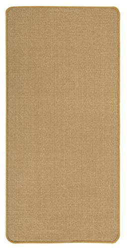 misento Sisal Teppich aus 100% Naturfaser Flachgewebe Webteppich Uni, 50 x 80 cm