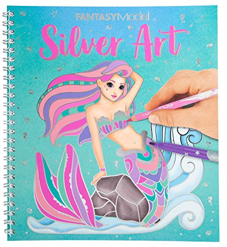 Depesche 11237 TOPModel Fantasy - Malbuch Silver Art, Ausmal-Buch mit 30 Motiven, ca. 22 x 20,5 x 1,5 cm