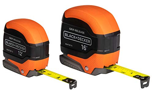 beyond Black+Decker BDHT36736AP - Metro a nastro, rilascio impugnatura, autobloccante, 3,5 m e 4,6 m, confezione da 2