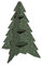 Oedim Weihnachtsbaum aus Pappe | 70 x 80 cm | Spezielles Weihnachtsprodukt | Grünes Design | Bienennestchen Weiß 10 mm